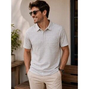 J.Crew Slub Cotton Men's Casual Striped Polo